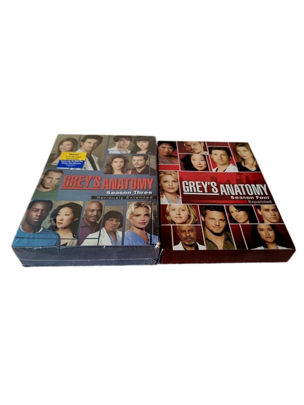 LOT Grey's Anatomy DVD Seasons 3 (NEW) Serioisly Extended And Season 4 Expanded.